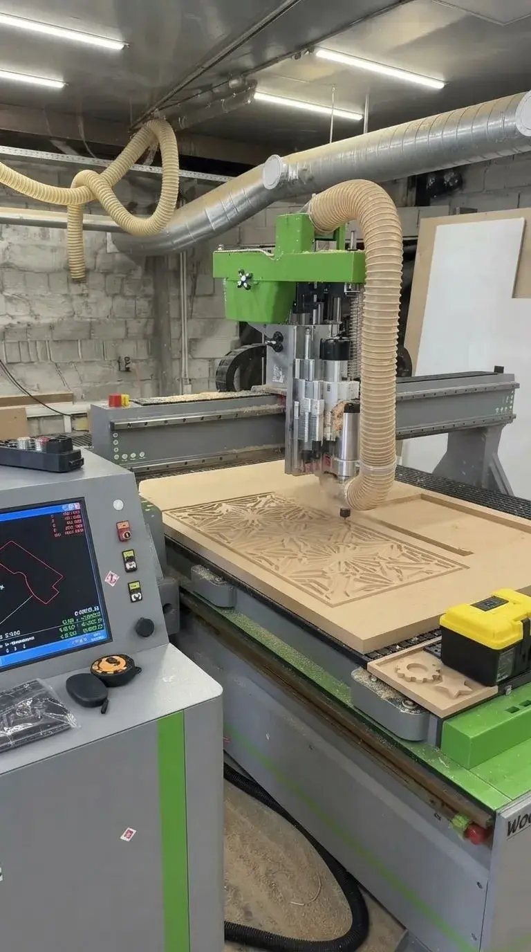 Станок WoodTec HA 2030QP фрезерует декоративную панель